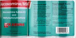 Label for Glucosamine/MSM