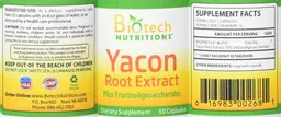 Label for Yacon Root Extract