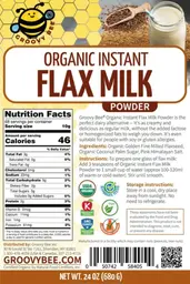 Label for Organic Instant Flax Milk Powder
