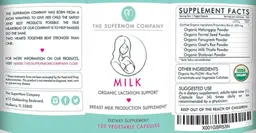 Label for Milk Organic Lactation Support