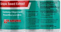 Label for Grape Seed Extract