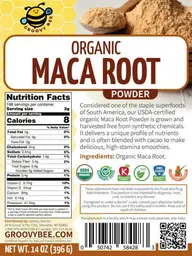 Label for Organic Maca Root Powder