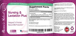 Label for Nursing & Lactation Plus