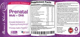 Label for Prenatal Multi + DHA