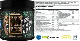 Label for Sasquatch Pre-Workout
