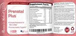 Label for Prenatal Plus