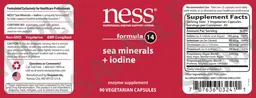 Label for Formula 14 Sea Minerals + Iodine