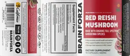 Label for Red Reishi Mushroom 500 mg
