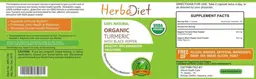 Label for Organic Turmeric with Black Pepper