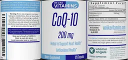 Label for CoQ-10 200 mg