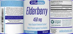 Label for Elderberry 450 mg