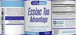 Label for Essiac Tea Advantage