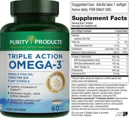 Label for Triple Action Omega-3