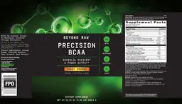 Label for Precision BCAA Tangy Orange