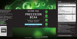 Label for Precision BCAA Blue Raspberry Lemonade