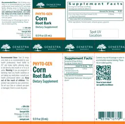 Label for Corn Root Bark