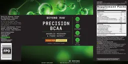 Label for Precision BCAA Iced Tea/Lemonade