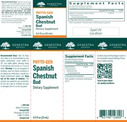 Label for Spanish Chestnut Bud