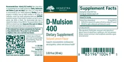 Label for D-Mulsion 400 Natural Lemon Flavor