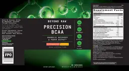 Label for Precision BCAA Strawberry/Banana