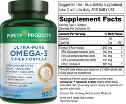 Label for Ultra-Pure Omega-3 Super Formula