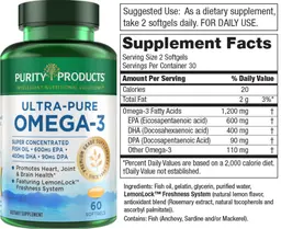 Label for Ultra-Pure Omega-3