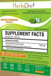 Label for Bacopa Monnieri Extract