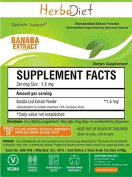 Label for Banaba Extract