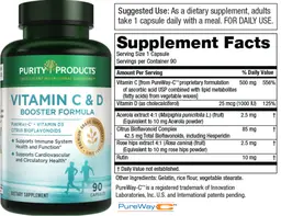 Label for Vitamin C & D Booster Formula