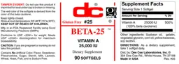 Label for Beta-25
