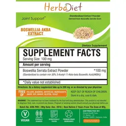 Label for Boswellia Akba Extract