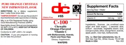 Label for C-100 Chewable Orange-Flavored