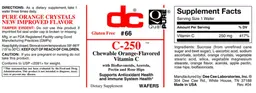 Label for C-250 Chewable Orange-Flavored