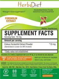 Label for Forskolin Extract