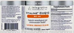 Label for Vitaline CoQ10 60 mg Natural Orange Flavor