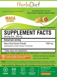 Label for Maca Extract