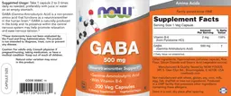 Label for GABA 500 mg