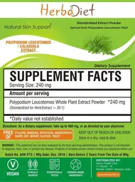 Label for Polypodium Leucotomos/Calaguala Extract