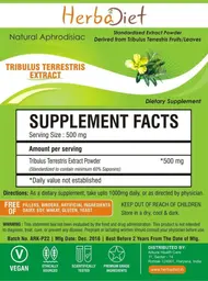 Label for Tribulus Terrestris Extract