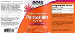 Label for Double Strength Pantethine 600 mg