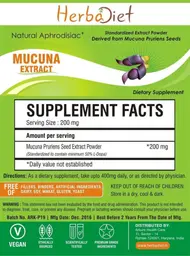 Label for Mucuna Extract