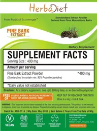 Label for Pine Bark Extract