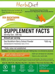 Label for Sea Buckthorn Extract