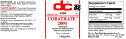 Label for Cobatrate 2000 Natural Cherry Flavor