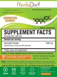 Label for Quercetin Extract
