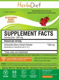 Label for Schizandra Berry Extract