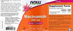 Label for Niacinamide 500 mg