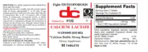 Label for Calcium Lactate