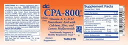 Label for CPA-800