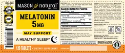 Label for Melatonin 5 mg